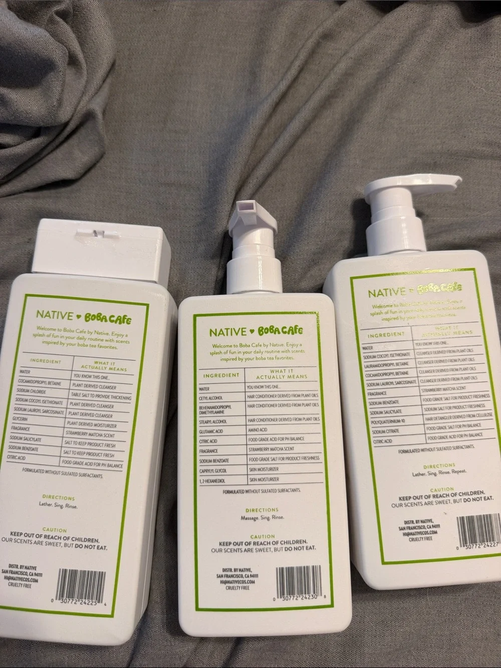 Native includes shampoo